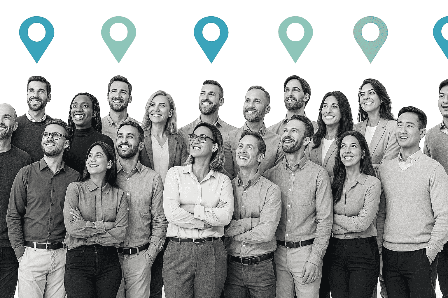 Professional team photo showing diverse expertise
